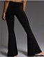 abordables Pantalones Mujer-Mujer Ajustado a la Bota pantalones Pantalones Timbre Negro Básico Media cintura Color sólido S M L XL / Holgado