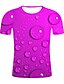 abordables Camisetas y camisas para niños-Niños Chico Camiseta Manga Corta de impresión en 3D Bloques Geométrico 3D Azul Piscina Morado Rojo Niños Tops Verano Activo Chic de Calle Deportes Día del Niño