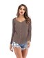 cheap Sweaters &amp; Cardigans-Women&#039;s Solid Colored Cardigan Long Sleeve Sweater Cardigans V Neck Fall Summer White Wine Khaki