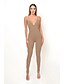 cheap Jumpsuits &amp; Rompers-Women&#039;s Basic Khaki Gray Jumpsuit Solid Colored Backless