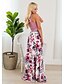cheap New Arrivals-Mommy and Me Dress Floral Purple Sleeveless Maxi Basic Matching Outfits