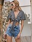 cheap Tops &amp; Blouses-Women&#039;s Blouse Shirt Floral Flower Lace up Off Shoulder Sexy Beach Tops White