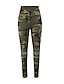 economico Pants-Per donna Essenziale Quotidiano Chino Pantaloni Con stampe Tagliato Verde militare
