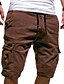 cheap Pants-Men&#039;s Basic Drawstring Shorts Tactical Cargo Cargo Shorts Plus Size Knee Length Pants Inelastic Daily Weekend Cotton Blend Chinese Style Mid Waist Outdoor Slim White Black Blue Wine Army Green S M L