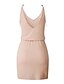 billige Afslappede kjoler-Dame Stroppekjole Mini kjole - Uden ærmer Helfarve Sommer Elegant 2020 Lyserød Army Grøn S M L XL