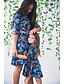 economico New Arrivals-Mamma e io Vestito Fantasia floreale Mezza manica Essenziale Dolce Sopra il ginocchio Blu