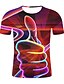billige T-shirts &amp; Trøjer til Drenge-Børn Drenge Barnet&#039;s Dag T-shirt Kortærmet Grøn Hvid Regnbue 3D-udskrivning 3D Print Farveblok 3D Unisex Trykt mønster Basale Afslappet Gade Sport 2-12 år / Sommer