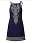 cheap Midi Dresses-Women&#039;s Sheath Dress Knee Length Dress Wine Black Navy Blue Sleeveless Floral Summer Square Neck Hot Elegant vacation dresses 2021 S M L XL