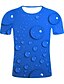 abordables T-shirts et chemises pour garçons-T-shirt Tee-shirts Garçon Enfants Manches Courtes 3D Print Bloc de Couleur Géométrique 3D Bleu Enfants Hauts Eté Actif Chic de Rue Sportif Le Jour des enfants