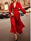 cheap Elegant Dresses-Sheath / Column Maxi Elegant Holiday Formal Evening Dress V Neck Long Sleeve Ankle Length Spandex with Sash / Ribbon 2021