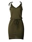 billige Afslappede kjoler-Dame Stroppekjole Mini kjole - Uden ærmer Helfarve Sommer Elegant 2020 Lyserød Army Grøn S M L XL