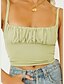 cheap Tank Tops-Women&#039;s Tank Top Solid Colored Square Neck Tops Beach Streetwear Basic Top Green
