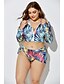 cheap Plus Size Swimwear-Women&#039;s Tankini Swimsuit Print Rainbow Color Block Light Blue Blue Yellow Blushing Pink Green Swimwear Bathing Suits / Padless