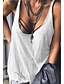 abordables Camisetas sin mangas-Mujer Tank Tops Un Color Con Tirantes Tops Top básico Blanco Negro Azul Piscina