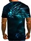 cheap Tank Tops-Purple Dragon Mens Graphic Shirt Casual 3D For Festival | Summer Cotton Tee Optical Illusion Round Neck Print Plus Size Daily Short Sleeve