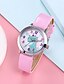 cheap Women&#039;s Watches-Girls&#039; Quartz Watches Analog Quartz Cartoon Chronograph Cute Creative / One Year / PU Leather