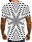 billige Tank Tops-Herre T skjorte Skjorte Grafisk 3D Print Rund hals Daglig Ut på byen Kortermet Topper Grunnleggende Elegant Grå