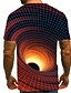 billige T-Shirts-Herre T-shirt Skjorte Rund hals Grafisk 3D Print Abstrakt Sort Kortærmet Trykt mønster Daglig Toppe Basale overdrevet