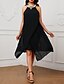 cheap Elegant Dresses-Women&#039;s Casual Dress Swing Dress Abaya Mini Dress Black Wine Navy Blue Sleeveless Sequins Summer Spring Halter Boho Slim Kentucky Derby S M L XL XXL 3XL