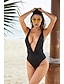 cheap One-Pieces-Women&#039;s One Piece Swimsuit Criss Cross Black Swimwear Bathing Suits