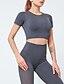 cheap Sport Athleisure-Women&#039;s Short Sleeve Running Shirt Crop Top Tee Tshirt Crop Top Top Nylon Quick Dry Breathable Soft Fitness Gym Workout Running Active Training Jogging Sportswear Solid Colored Black Blue Yellow Red