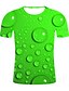baratos Camisetas Para Meninos-Infantil Para Meninos Camisa Geométrica Ao ar livre Impressão 3D Manga Curta Ativo 3-12 anos Verão Verde Azul Roxo