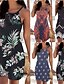 cheap Mini Dresses-Women&#039;s Sheath Dress Knee Length Dress Red Sleeveless Floral Summer Square Neck Elegant 2021 S M L XL XXL