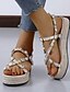 cheap Sandals-Women&#039;s Sandals Flat Sandals Flat Heel Round Toe Daily PU Summer White Black