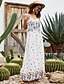 cheap Dresses-Women&#039;s Strap Dress Maxi long Dress White Sleeveless Floral Summer Elegant 2021 S M L XL XXL