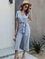 cheap Jumpsuits &amp; Rompers-Women&#039;s Blue Black Red Jumpsuit Striped