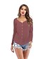 cheap Sweaters &amp; Cardigans-Women&#039;s Solid Colored Cardigan Long Sleeve Sweater Cardigans V Neck Fall Summer White Wine Khaki