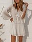 billige Kjoler i bohemstil-2020 sommer trendy boho kjole i hvitt
