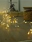 economico Strisce LED-2m Fili luminosi 100 LED 1pc Bianco caldo San Valentino Natale Feste Decorativo Decorazione di nozze di Natale Batterie alimentate