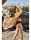 abordables Cover-Ups-Mujer Bañadores Tapadera Normal Traje de baño A Rayas Amarillo Azul Piscina Trajes de baño Básico
