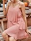 cheap Casual Dresses-Women&#039;s Strap Dress Short Mini Dress White Blue Blushing Pink Sleeveless Polka Dot Summer Hot Elegant 2021 S M L XL