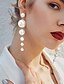 preiswerte Ohrhänger-Damen Kreolen Kostbar Birne Künstliche Perle Ohrringe Schmuck Weiß Für Party