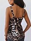 cheap Tank Tops-Women&#039;s Blouse Tank Top Solid Colored Leopard Cheetah Print Strap Tops White Black Brown