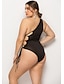 cheap One-Pieces-Women&#039;s One Piece Tankini Swimsuit Lace up Black Swimwear Bathing Suits