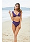 cheap Bikini Tops-Women&#039;s Tankini Swimsuit Ruffle White Black Blue Purple Red Swimwear Strap Bathing Suits