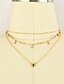 preiswerte Modische Halsketten-Damen Halsketten Chrom Gold 42 cm Modische Halsketten Schmuck 1 Stück Für Alltag