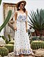cheap Dresses-Women&#039;s Strap Dress Maxi long Dress White Sleeveless Floral Summer Elegant 2021 S M L XL XXL