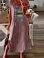 abordables Vestidos casuales-Mujer Vestido de cambio Vestido Midi Rosa Verde Trébol Azul Marino Manga Corta Animal Verano Escote en Pico Trabajo caliente 2021 L XL XXL 3XL 4XL 5XL