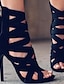 abordables Sandals-Femme Sandales Sandales à talons Chaussures romaines Talon Aiguille Bout ouvert Sandales à talons hauts Quotidien Polyuréthane Noir Rouge Vert Véronèse