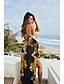 cheap One-Pieces-Women&#039;s Cover Up Set Swimsuit Print Tribal Yellow Swimwear Halter Bathing Suits Sexy