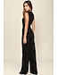 abordables Jumpsuits &amp; Rompers-Mujer Negro Mono Un Color