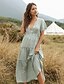 cheap Boho Dresses-Women&#039;s Sheath Dress Short Mini Dress Blue Green White Short Sleeve Floral Summer V Neck Elegant Slim 2021 S M L XL