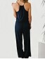 abordables Jumpsuits &amp; Rompers-Femme Bleu Marine Combinaison-pantalon Combinaison, Couleur Pleine S M L