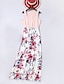 cheap New Arrivals-Mommy and Me Dress Rose Floral Print Sleeveless Sweet Boho Maxi Blushing Pink