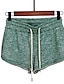 abordables Shorts-Mujer Pantalón corto Color sólido Holgado Básico Negro Rosa Media cintura