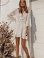billige Kjoler i bohemstil-2020 sommer trendy boho kjole i hvitt